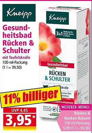 Gesundheitsbad Rücken & Schulter