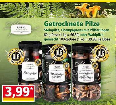 Getrocknete Pilze