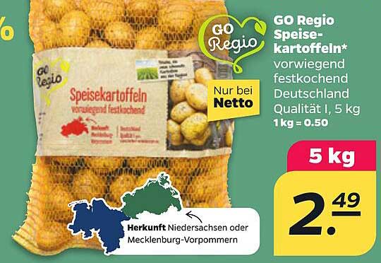 GO Regio Speisekartoffeln* vorwiegend festkochend