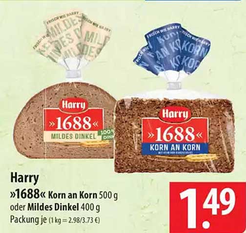 Harry »1688« Korn an Korn oder Mildes Dinkel