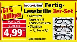 inca-vision Fertig-Lesebrille 3er-Set