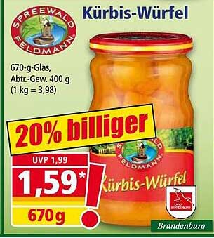 Kürbis-Würfel