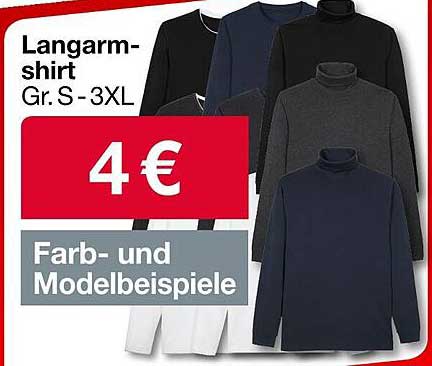 Langarmshirt Gr. S-3XL