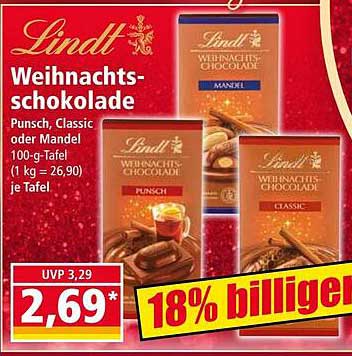 Lindt Weihnachts-schokolade