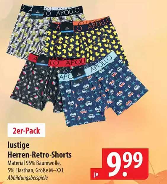 lustige Herren-Retro-Shorts