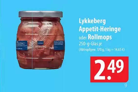 Lykkeberg Appetit-Heringe oder Rollmops