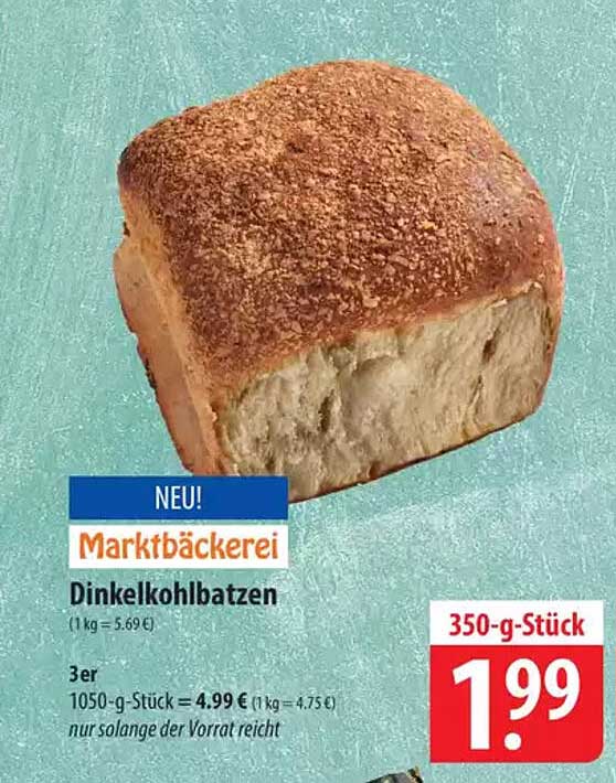 Marktbäckerei Dinkelkohlenbatzen