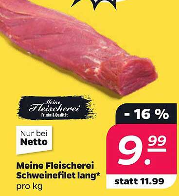 Meine Fleischerei Schweinefilet lang*