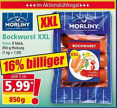 MORLINY Bockwurst XXL