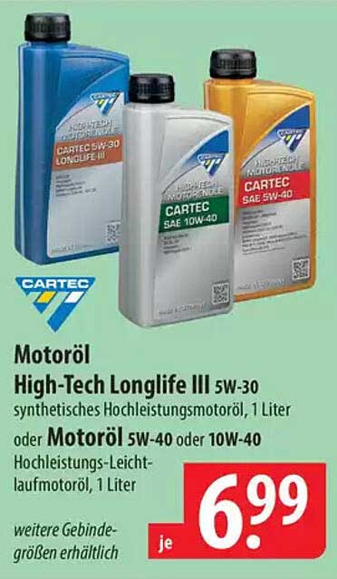 Motoröl High-Tech Longlife III 5W-30