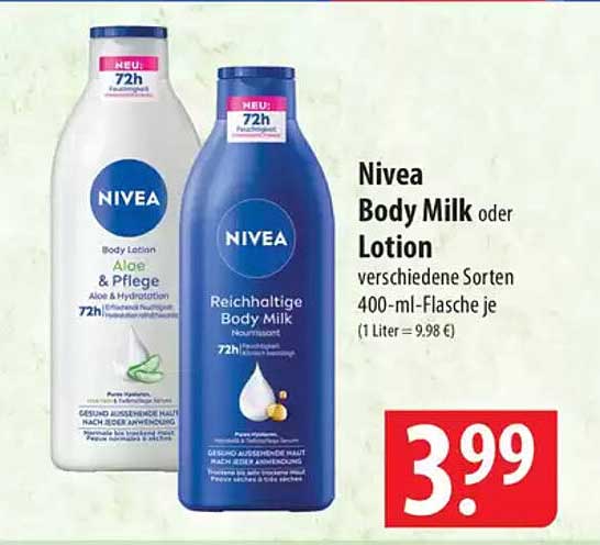 Nivea Body Milk oder Lotion