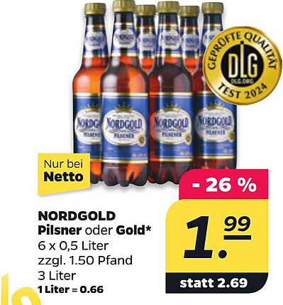 NORDGOLD Pilsner oder Gold*