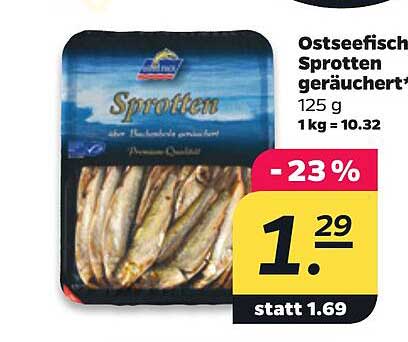 Ostsee Fisch Sprotten geräuchert