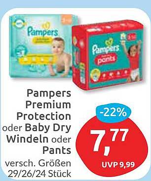 Pampers Premium Protection oder Baby Dry Windeln oder Pants