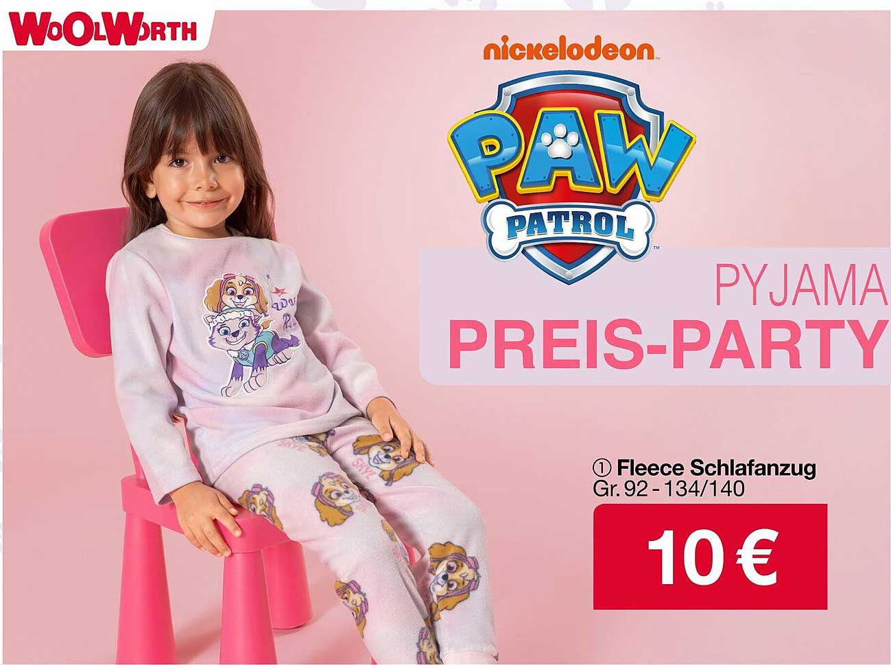 PAW PATROL PYJAMA PREIS-PARTY