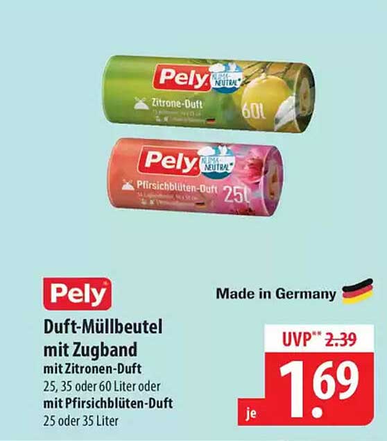 Pely Duft-Müllbeutel mit Zugband