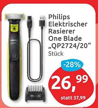 Philips Elektrischer Rasierer One Blade „QP2724/20“