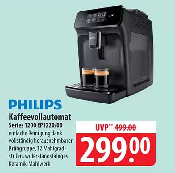 PHILIPS Kaffeevollautomat Series 1200 EP1220/00