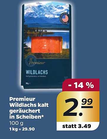 Premieur Wildlachs kalt geräuchert in Scheiben