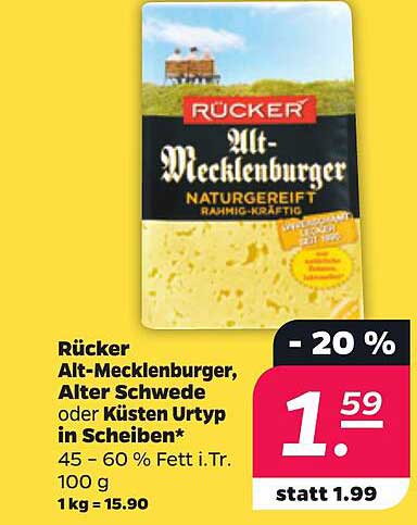 Rücker Alt-Mecklenburger, Alter Schwede oder Küsten Urtyp in Scheiben*