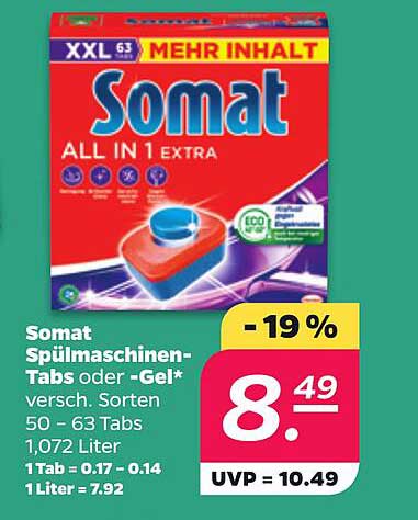 Somat Spülmaschinen-Tabs oder -Gel