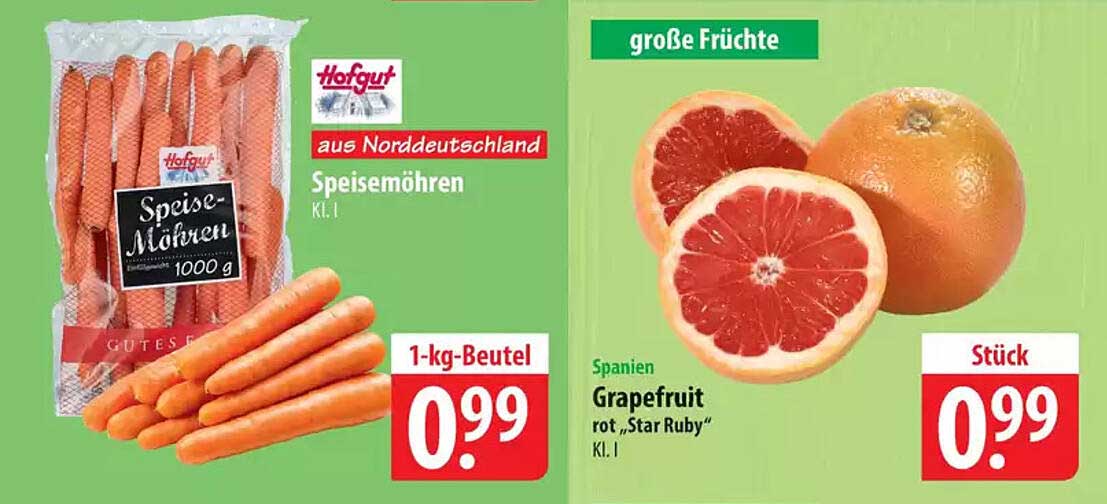 Speisemöhren  
Grapefruit rot „Star Ruby“  