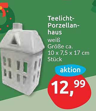 Teelicht-Porzellanhaus