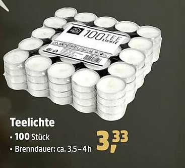 Teelichte 100 Stück