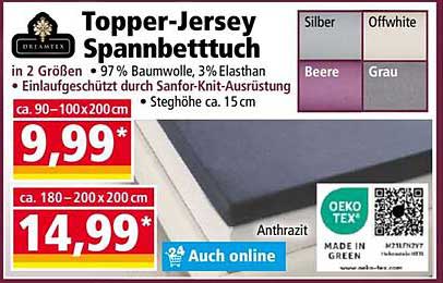 Topper-Jersey Spannbettuch