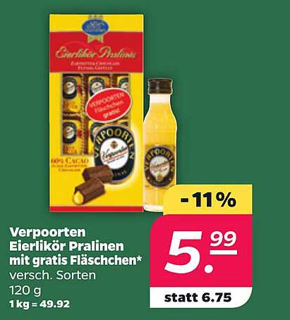 Verpoorten Eierlikör Pralinen mit gratis Fläschchen*