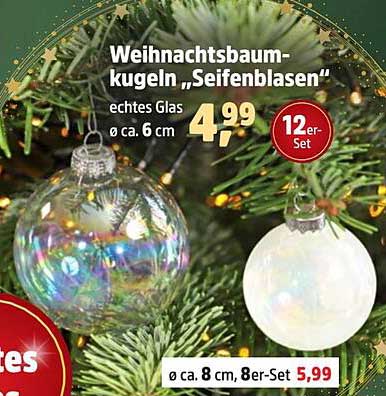 Weihnachtsbaumkugeln „Seifenblasen“