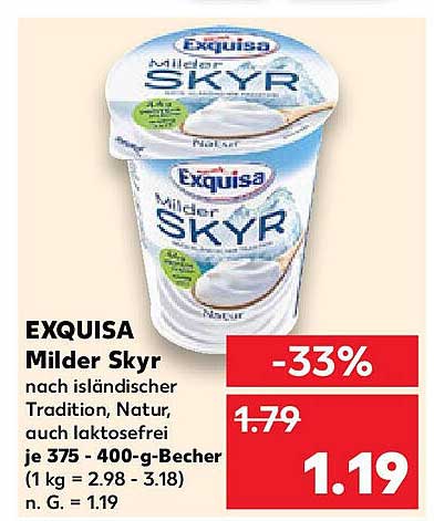 EXQUISA Milder Skyr