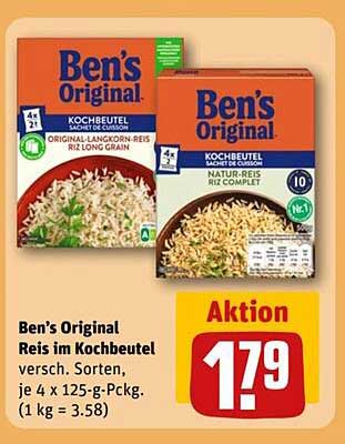 Ben's Original Reis im Kochbeutel