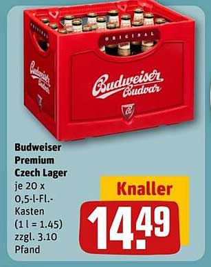 Budweiser Premium Czech Lager