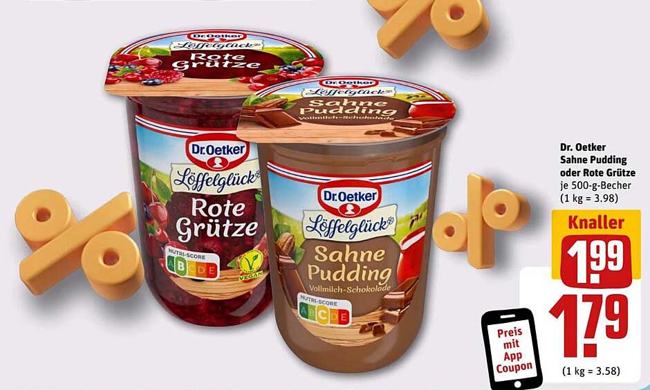 Dr. Oetker Sahne Pudding oder Rote Grütze