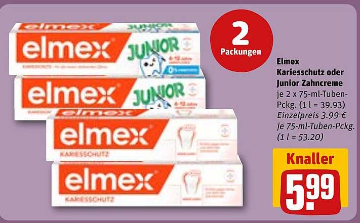 Elmex Kariesschutz oder Junior Zahncreme