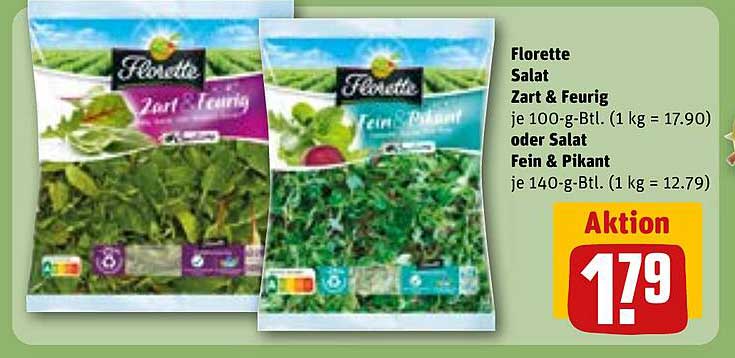 Florette Salat Zart & Feurig oder Salat Fein & Pikant