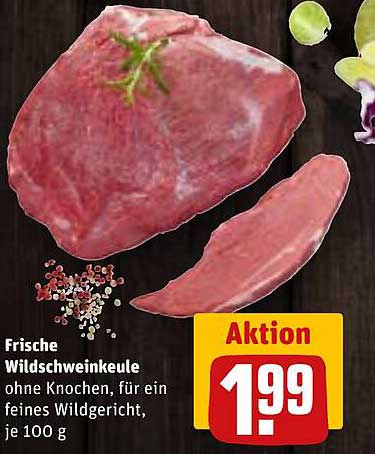 Frische Wildschweinkeule