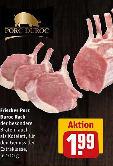 Frisches Porc Duroc Rack