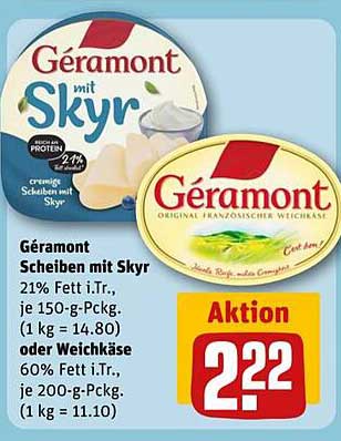 Géramont Scheiben mit Skyr