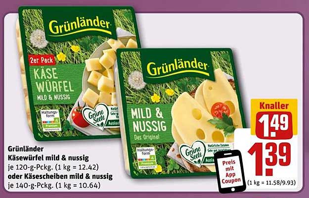 Grünländer Käsewürfel mild & nussig