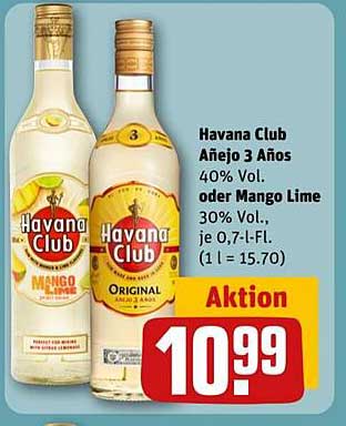 Havana Club Añejo 3 Años oder Mango Lime