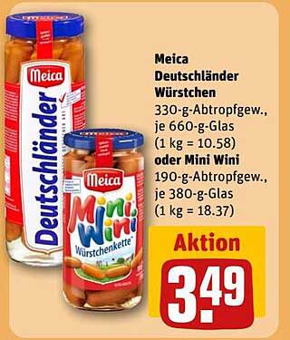 Meica Deutschländer Würstchen oder Mini Wini Würstchenkette