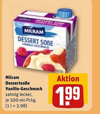 Milram Dessertsoße Vanille-Geschmack