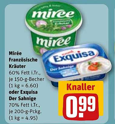 Mirée Französische Kräuter oder Exquisa Der Sahneige