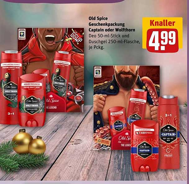 Old Spice Geschenkpackung Captain oder Wolfthorn