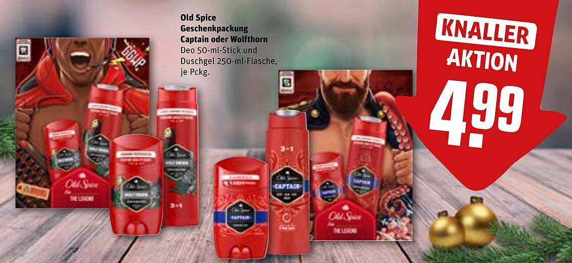 Old Spice Geschenkpackung Captain oder Wolftorn