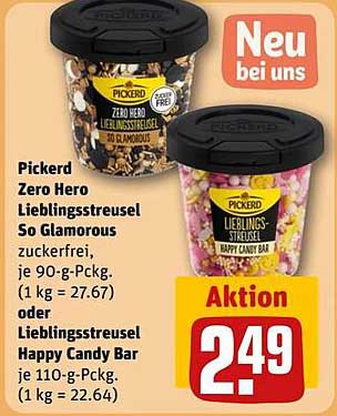 Pickerd Zero Hero Lieblingsstreusel So Glamorous  
Lieblingsstreusel Happy Candy Bar  