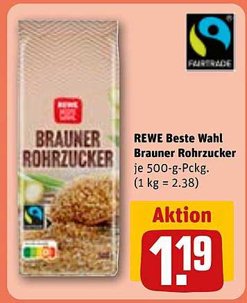 REWE Beste Wahl Brauner Rohrzucker