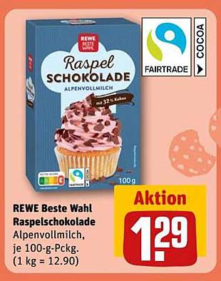 REWE Beste Wahl Raspelschokolade